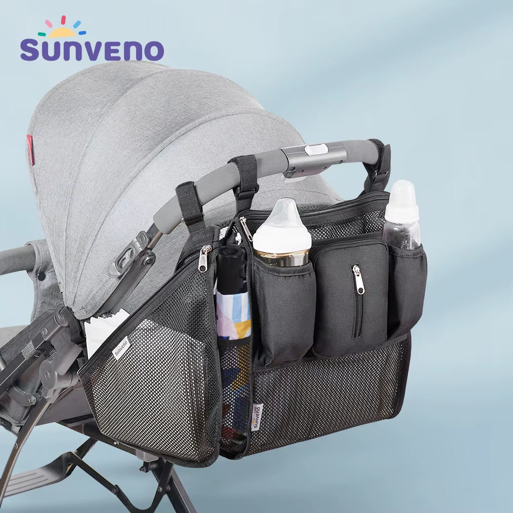 Baby Stroller Organizer Bag Infant Pram Cart Storage Bag with Baby Trolley Bag Carriage Bag Stroller Accessories