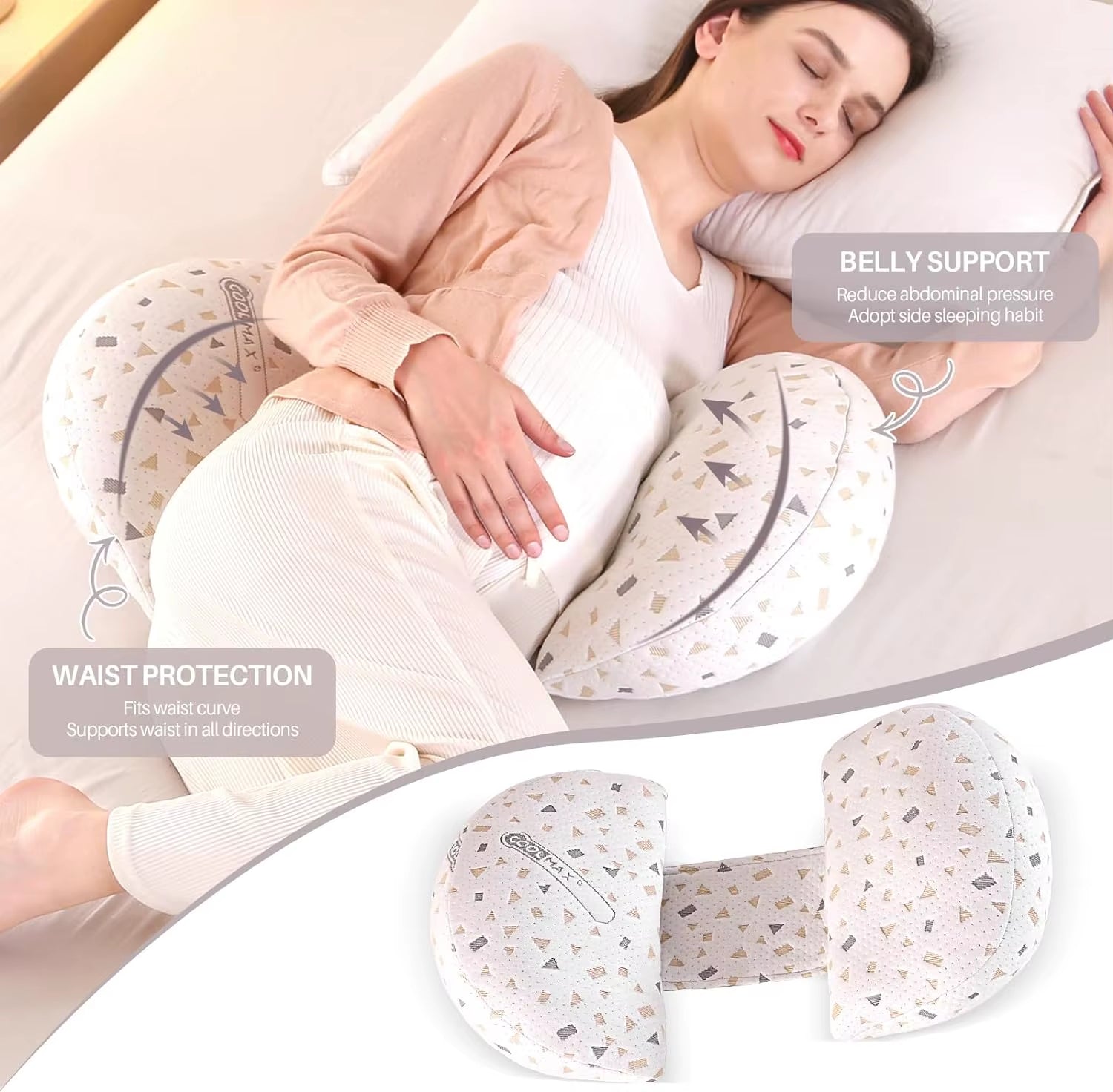 Wedge Pregnancy Pillow for Sleeping 2024 Adjustable Comfort Full Body Pillow Support Pillow for Pregnant Maternity Body Pillow