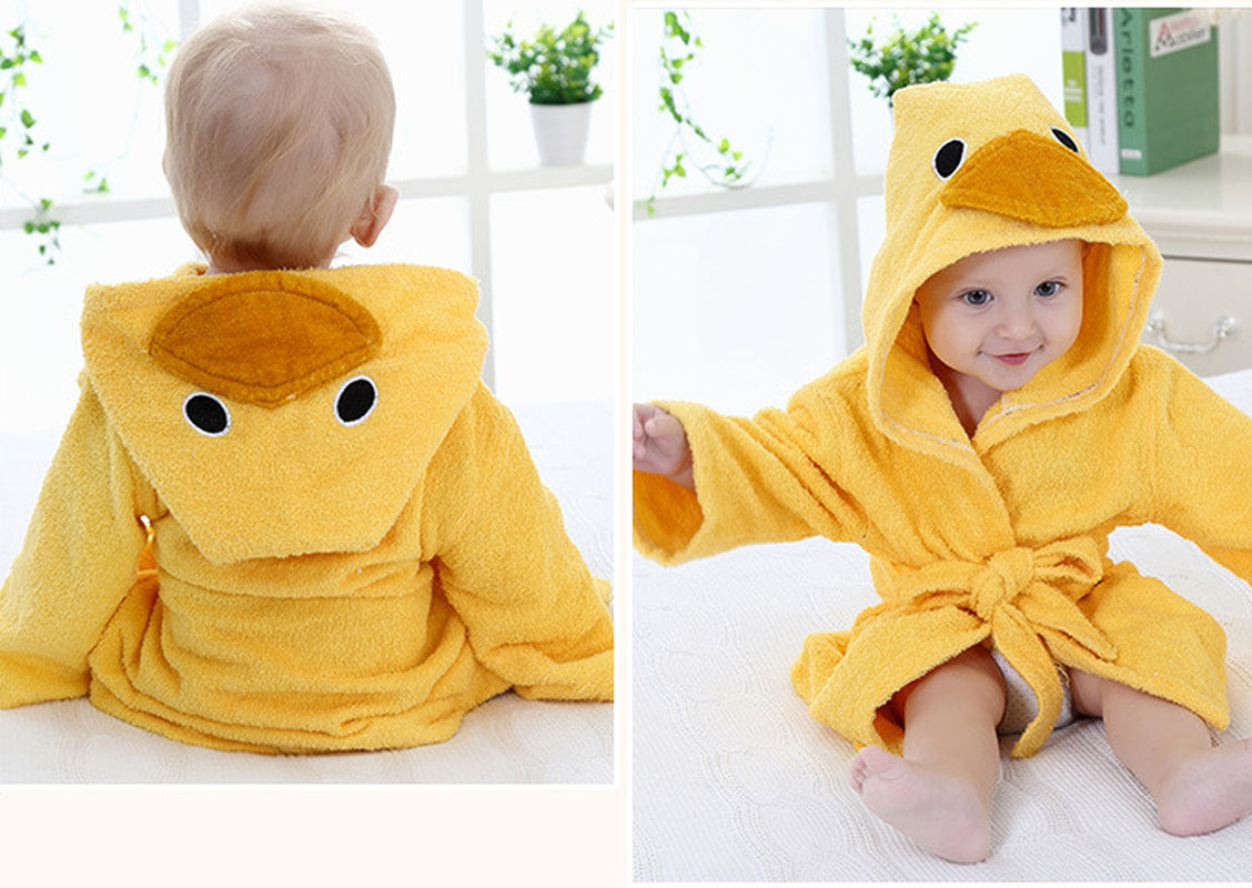 Cartoon Cute Animal Modeling Baby Bath Towels Baby Bathrobes Cotton Children'S Bathrobes Baby Hooded