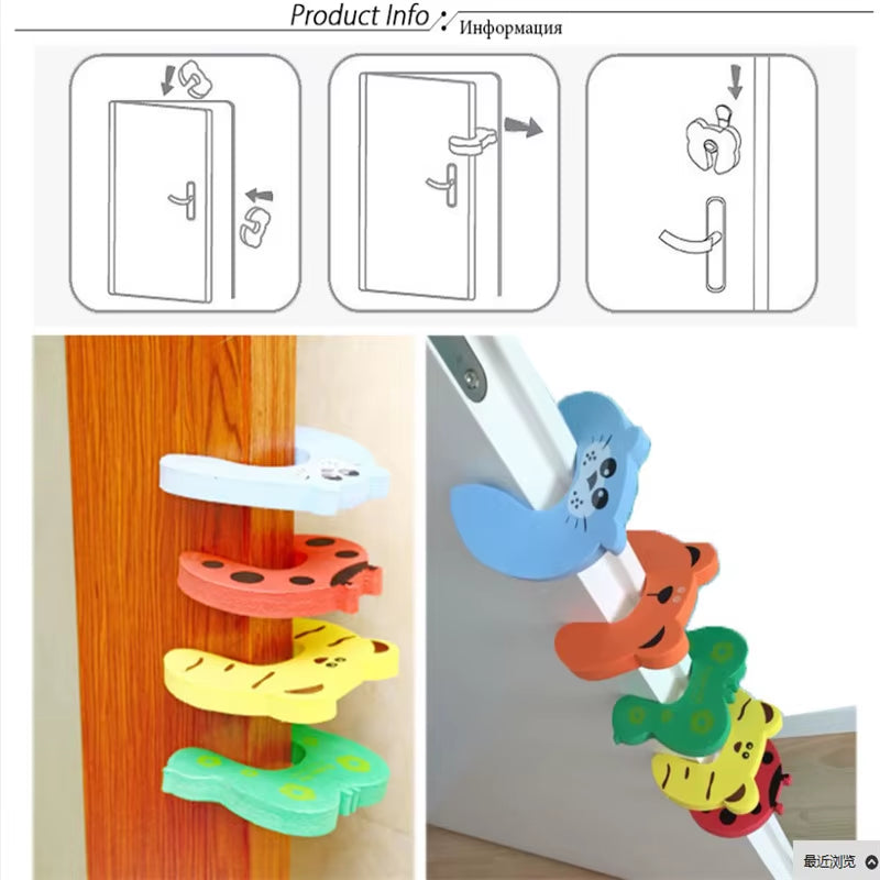 7Pcs/Set Door Stops Blocker Baby Door Stop Baby Protections Baby Door Security Protection for Children Door Pinch Guard Hinge