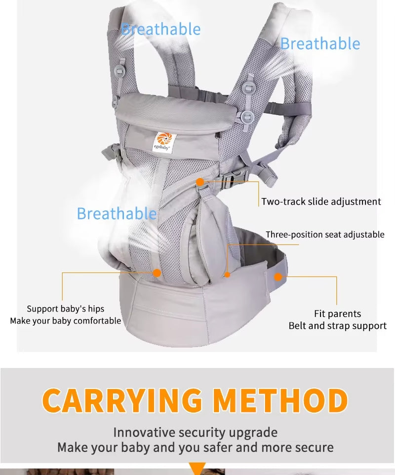 360 Omni Baby Carrier Cotton Breathable Ergonomic Backpacks Holder Shoulder Waist Belt Sling Suspenders