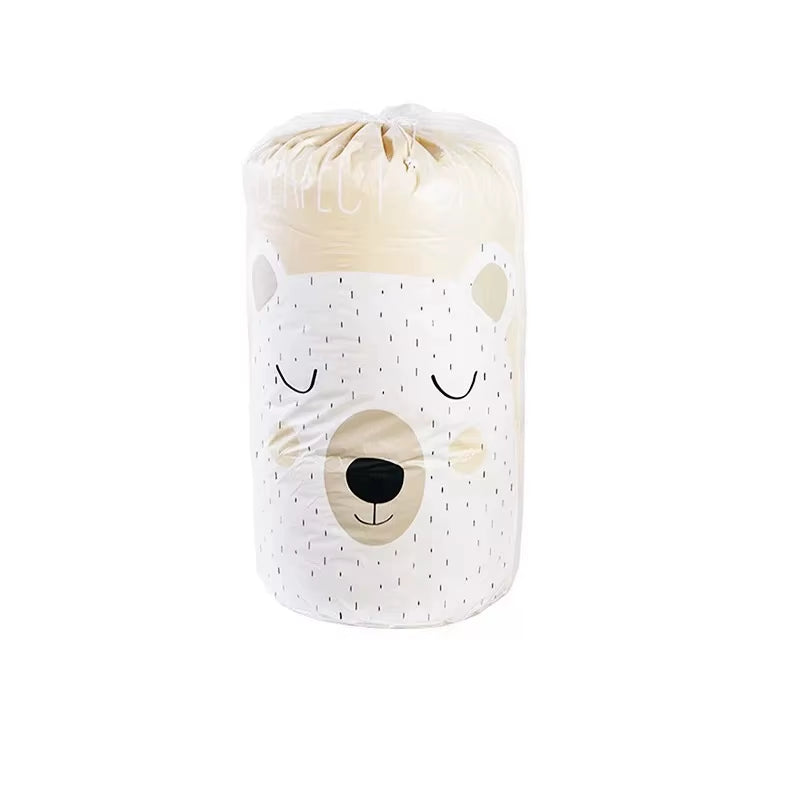 Cartoon Bear Quilt Storage Bag Closet Clothes Storage Organizers Clothes Blanket Baby Toys Basket Travel Suitcases Quilt Bags