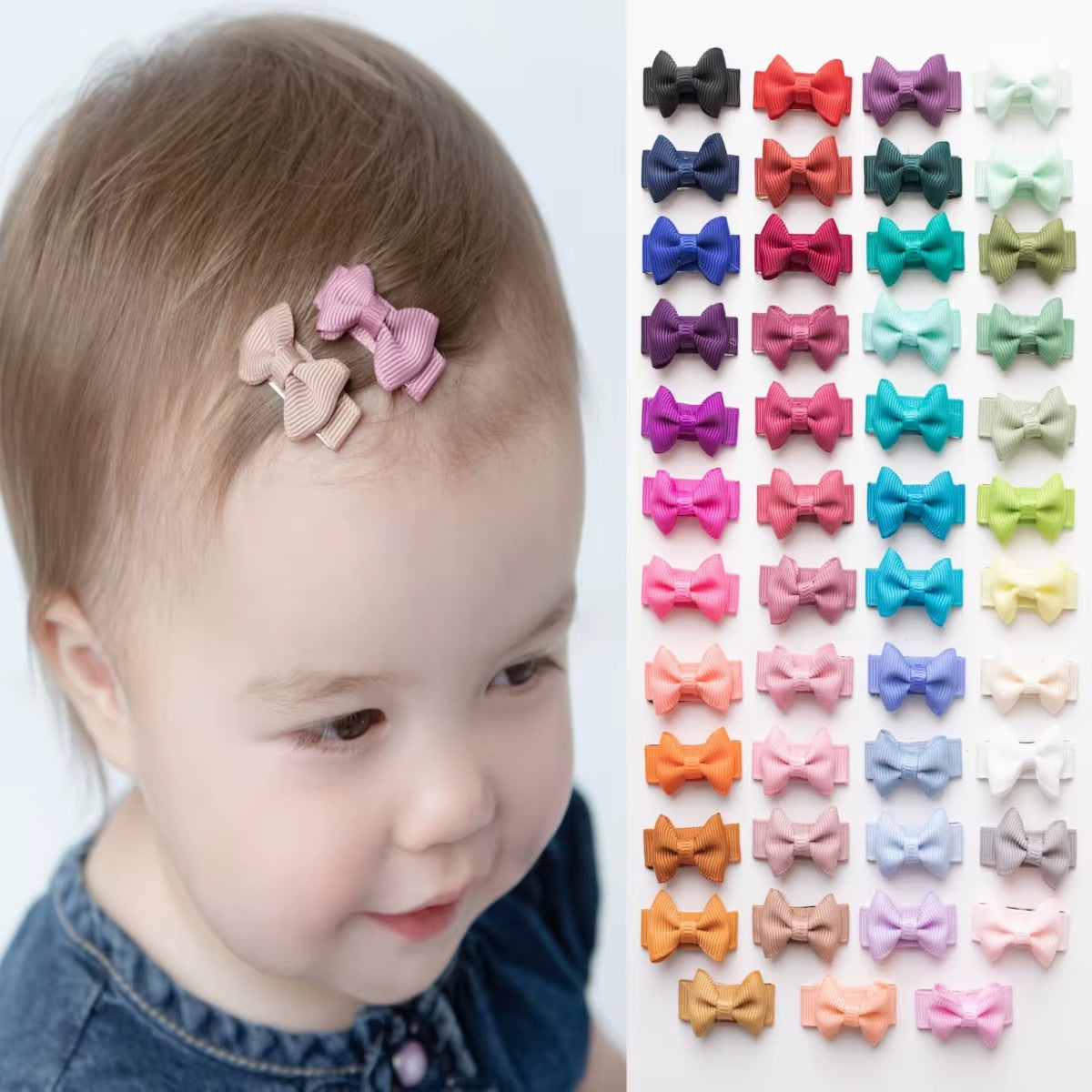 20Pcs/Set Baby Hair Clips Donot Hurt Hair Headdress Baby Lanugo Hairpin Trumpet Princess Hair Clip